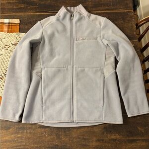 Figs Light Gray Fleece Scrub Jacket